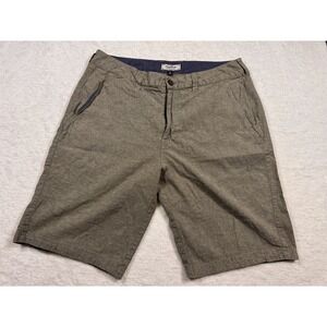 Flag & Anthem Dry Goods Supply Men's Khaki Linen Blend Shorts Size 35